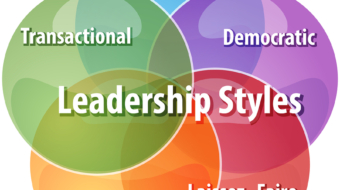 business strategy concept infographic diagram illustration of leadership styles